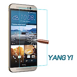 YANGYI揚邑 HTC M9 防爆防刮防眩弧邊 9H鋼化玻璃保護貼膜
