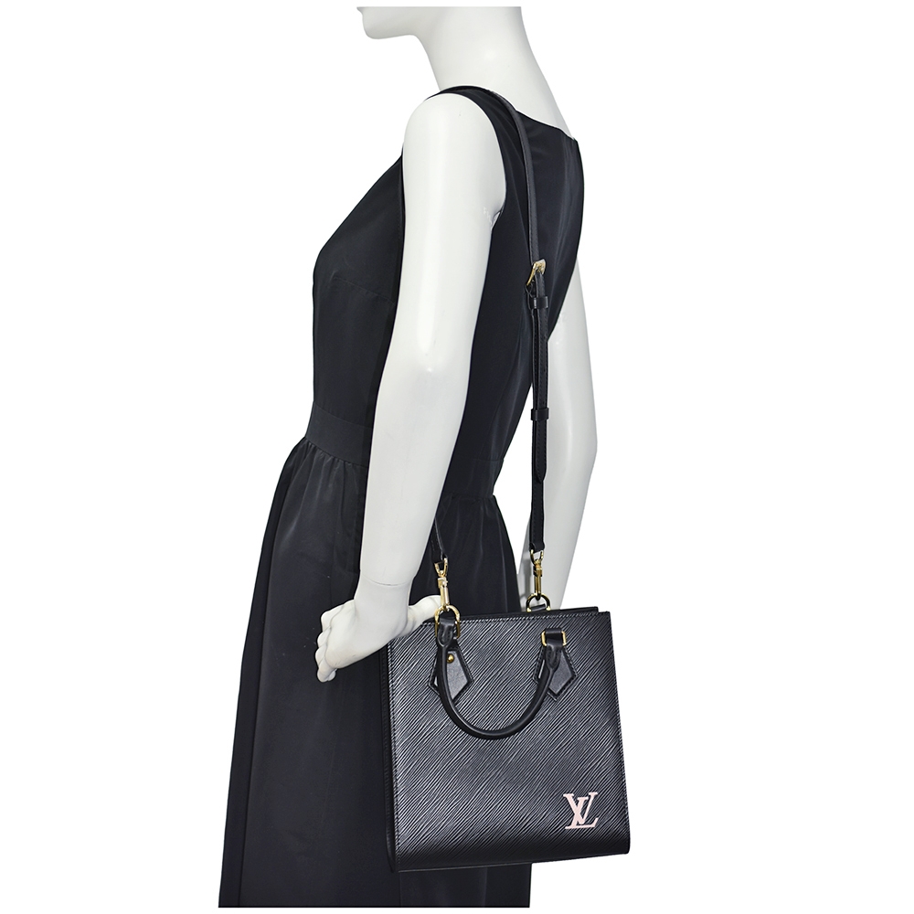 Louis Vuitton M58660 Epi Leather Black Sac Plat BB Crossbody Bag