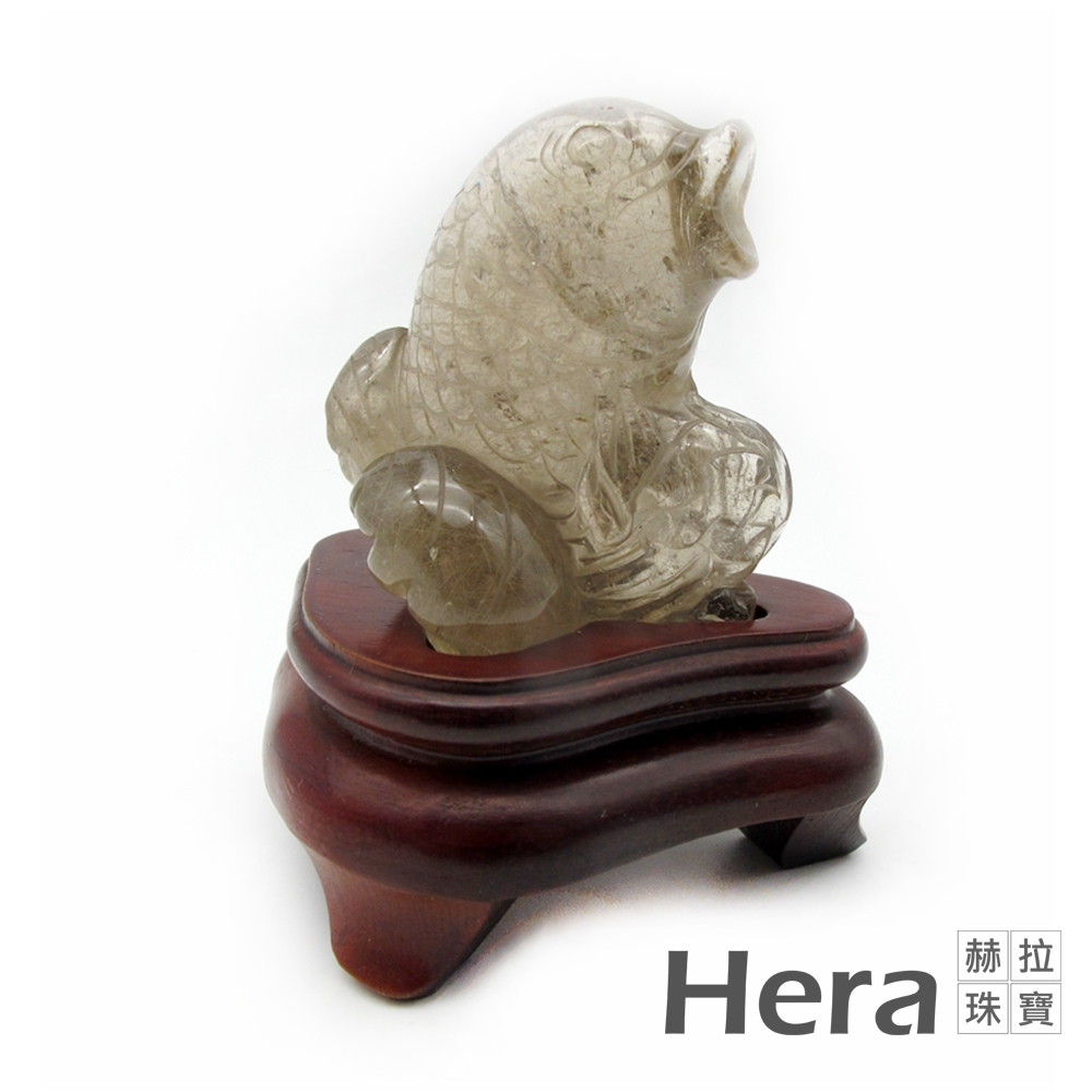 Hera 赫拉 銀髮晶/鈦晶魚躍龍門擺件