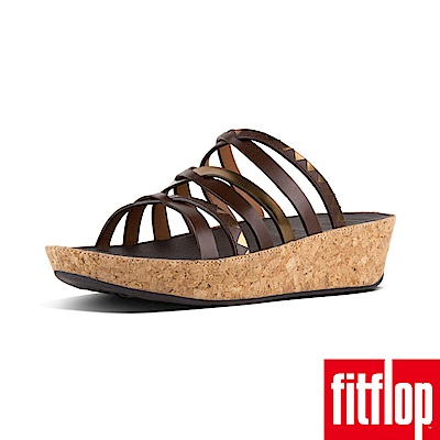 FitFlop LINNY SLIDE ZIGZAG MIRROR-咖啡