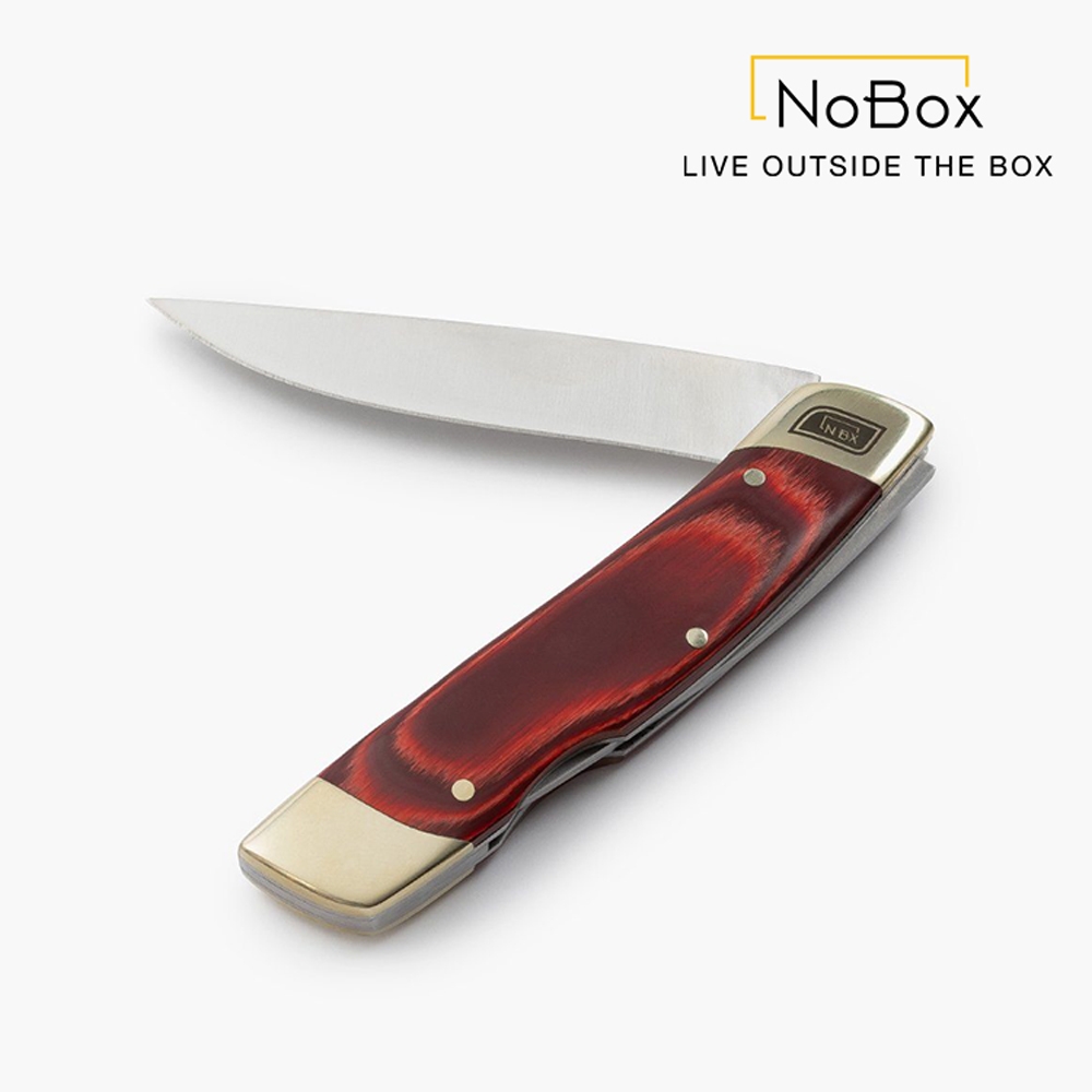 NoBox 01-0007 單刃口袋刀 Single Blade Pocket Knife 紅色