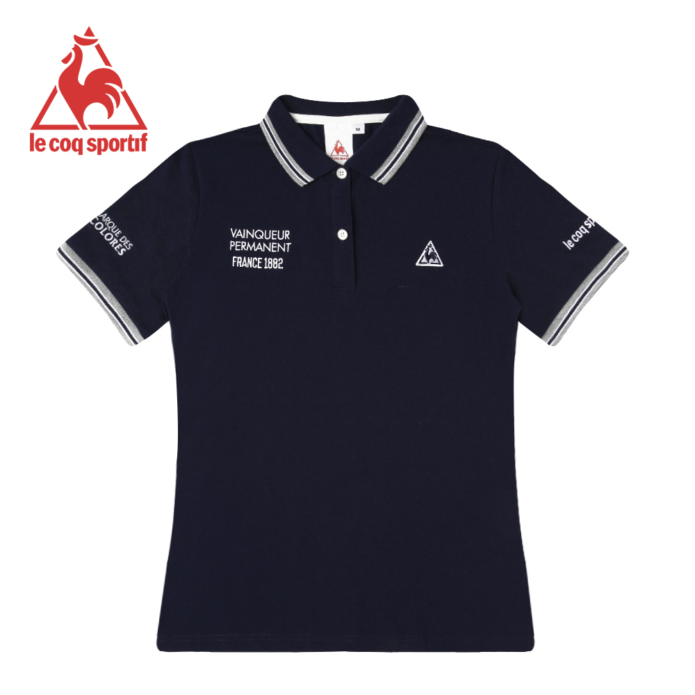 le coq sportif 法國公雞牌短袖POLO衫 女-丈青