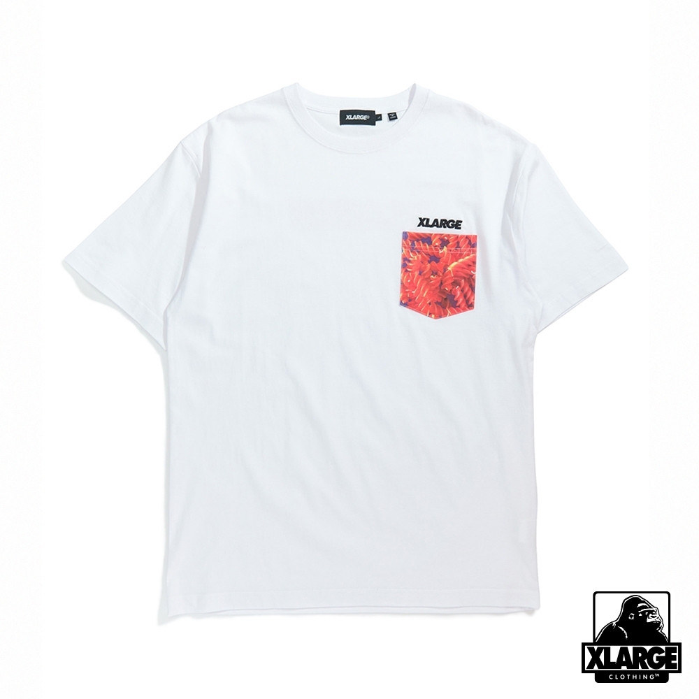 XLARGE S/S INGREDIENTS STANDARD POCKET短袖T恤-白