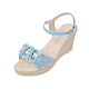 KEITH-WILL時尚鞋館 獨家價明星款英倫風美腿坡跟涼鞋-藍 product thumbnail 1