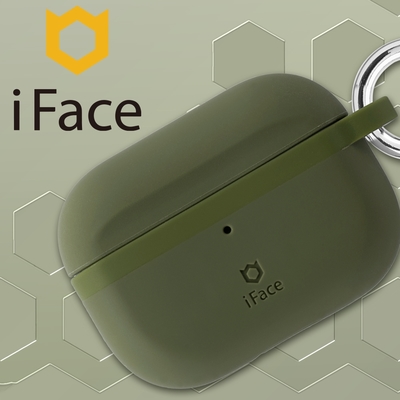 日本 iFace AirPods Pro/Pro 2 專用 Grip On 簡約抗衝擊保護殼 - 卡其綠色