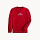 Hollister 經典印刷反光大海鷗文字圖案長袖T恤-紅色 product thumbnail 1
