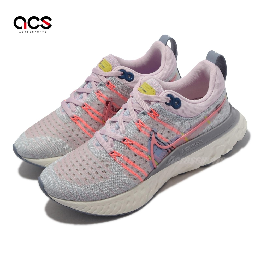 Nike 慢跑鞋 React Infinity Run FK 運動 女鞋 針織鞋面 避震 路跑 粉 彩 DH2497600