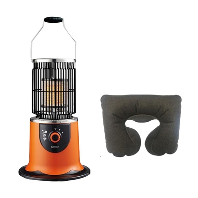 【LAPOLO】速熱360度環繞電暖器 植絨 電暖爐 LA-966 +贈派樂充氣絨毛護頸枕