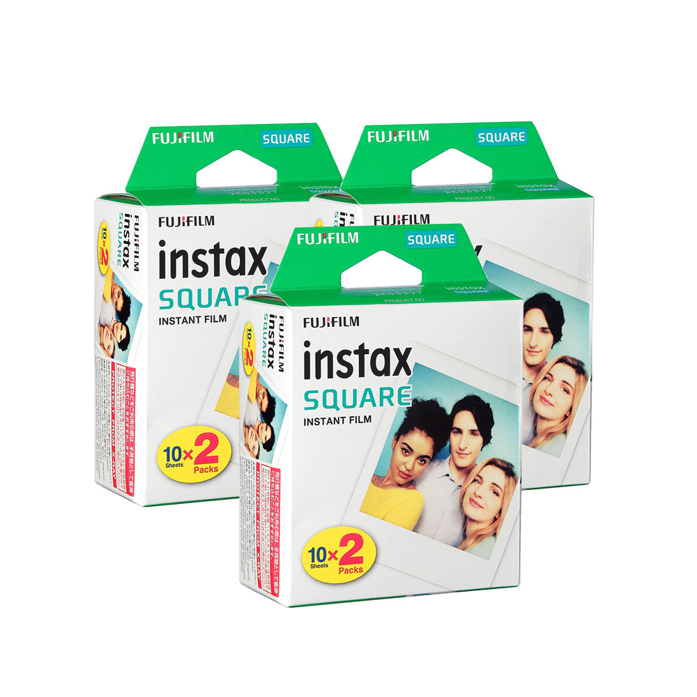 富士 instax SQUARE 方形空白底片 3盒 (6入共60張)