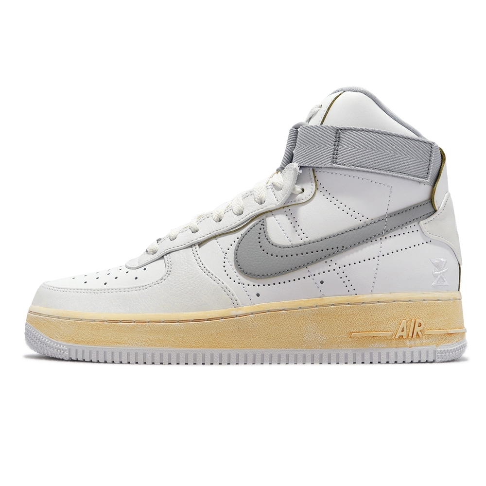 Nike 休閒鞋Air Force 1 High 07 PRM 男女鞋白灰仿舊中底Fontanka