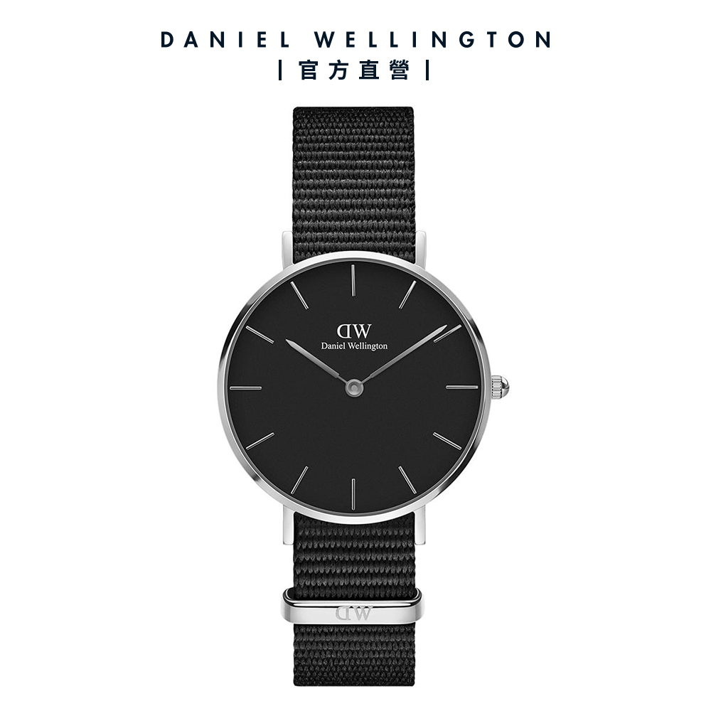 Daniel Wellington DW 手錶 Petite Cornwall 32mm寂靜黑織紋錶 絕版DW00100216