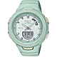 CASIO 卡西歐 Baby-G 藍牙計步雙顯運動手錶-酪梨綠 BSA-B100CS-3A product thumbnail 1