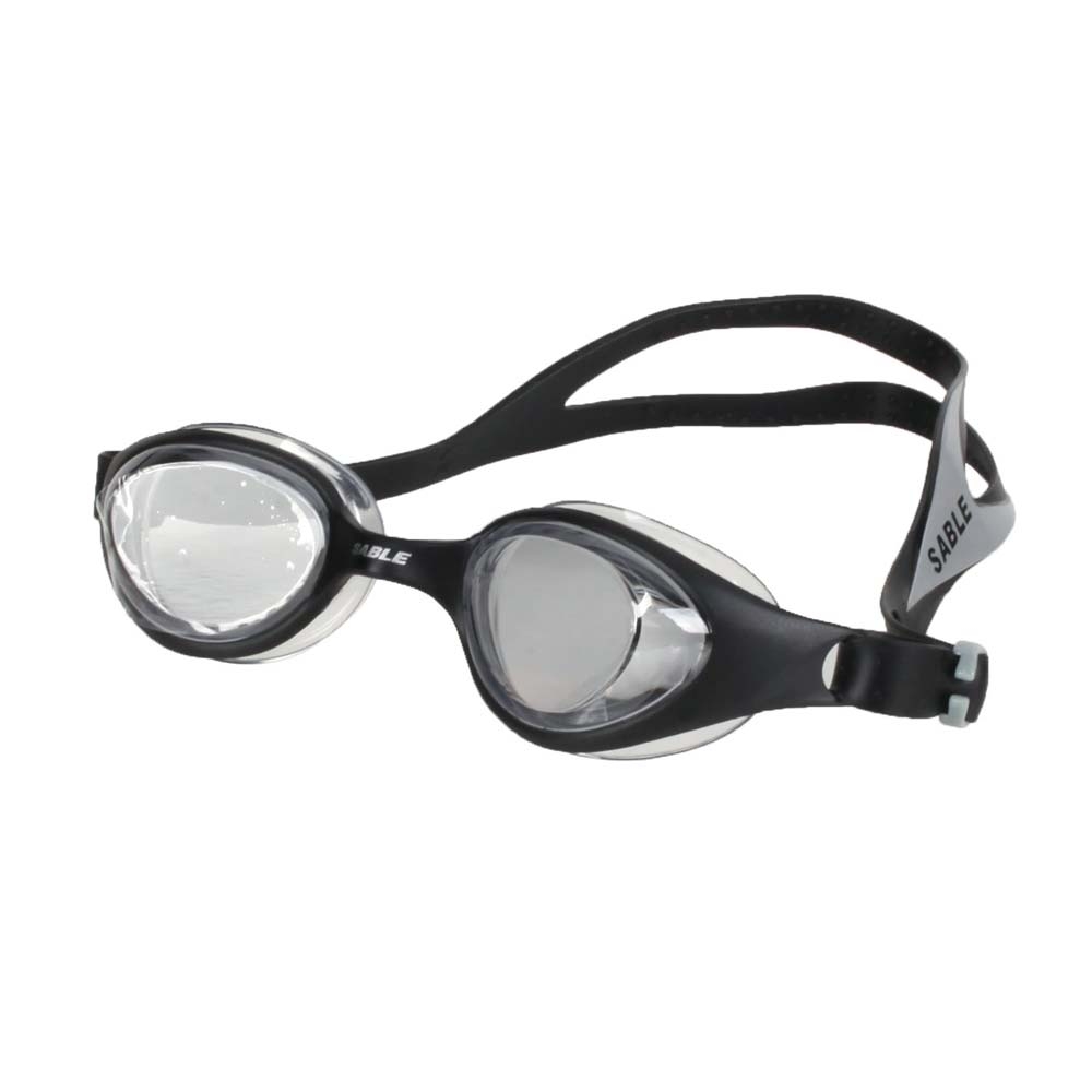 SABLE 平光兒童泳鏡-勇者英雄-防霧 抗UV 蛙鏡 游泳 戲水 訓練 206C1 黑銀