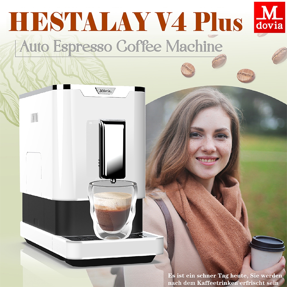 Mdovia Hestalay V4 Plus 全自動做拿鐵/卡布奇諾義式咖啡機-星耀白