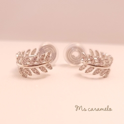【焦糖小姐 Ms caramelo】夾式耳環 鋯石耳環