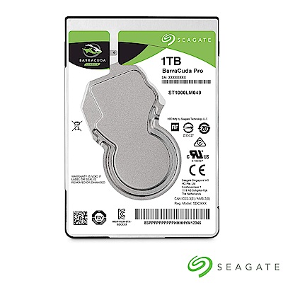 Seagate新梭魚BarraCuda Pro 1TB 2.5吋 7200轉硬碟