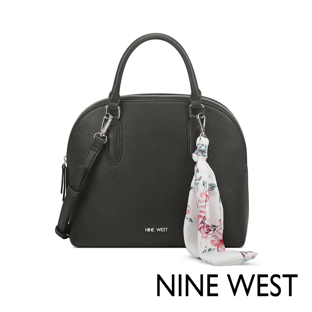 福利品 NINE WEST JOIE絲帶吊飾貝殼包-黑色