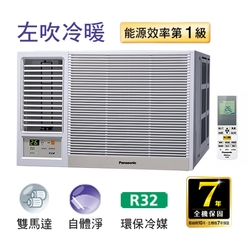 Panasonic國際5-7坪變頻冷暖左吹窗型冷氣 CW-R40LHA2  [館長推薦]