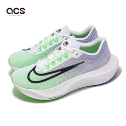 Nike 慢跑鞋 Zoom Fly 5 男鞋 藍 綠 輕量 回彈 運動鞋 DM8968-101