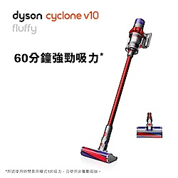 [福利品]DysonV10FluffySV12無線吸塵器(紅)