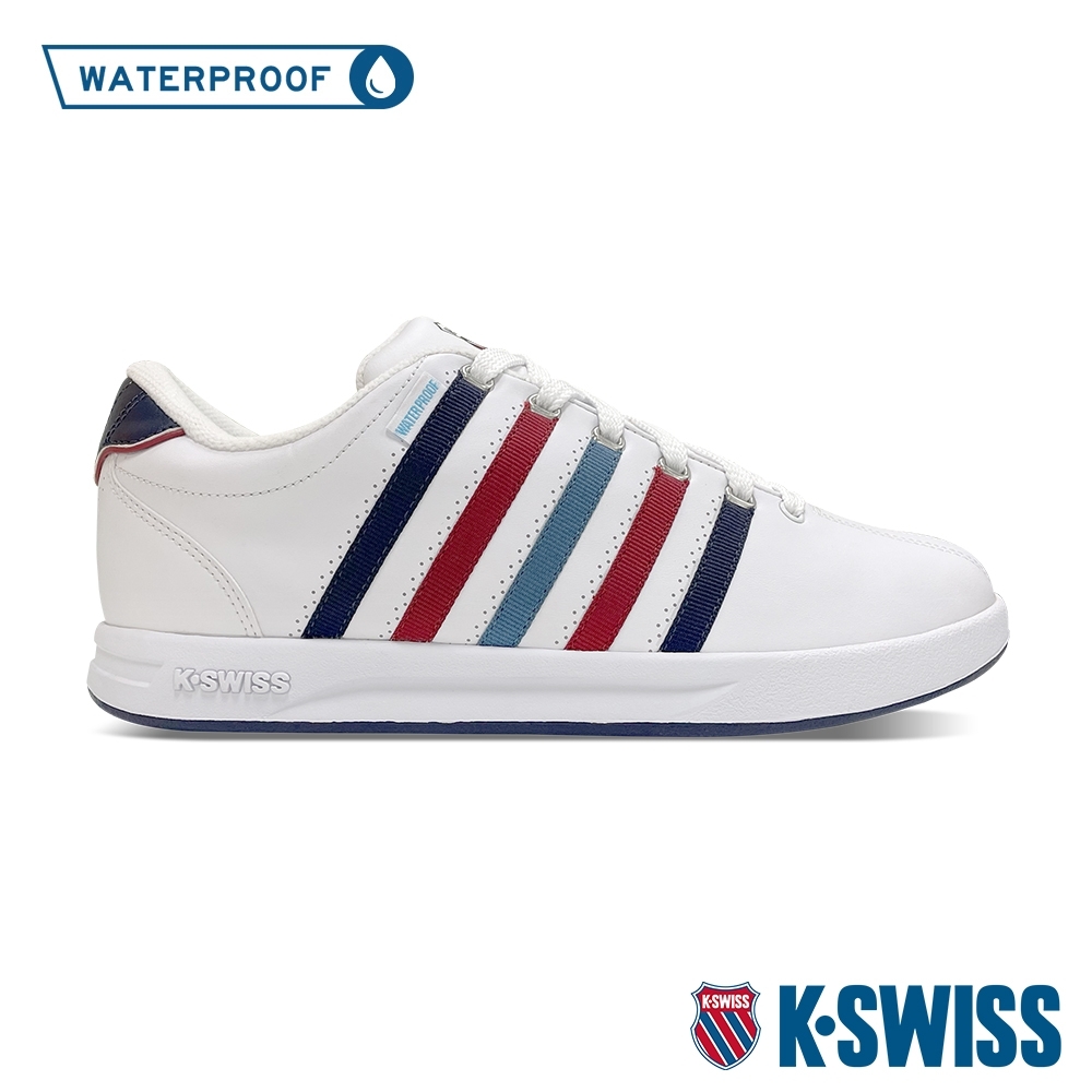 K-SWISS Court Pro S WP 防水運動鞋-女-白/藍/紅