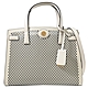 TORY BURCH Small Robinson 金屬LOGO鏤空設計漆皮三層兩用包(奶白) product thumbnail 1