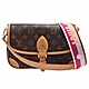 LV M46049經典DIANE系列Monogram帆布提花寬肩帶手提/斜背包(桃紅色) product thumbnail 1