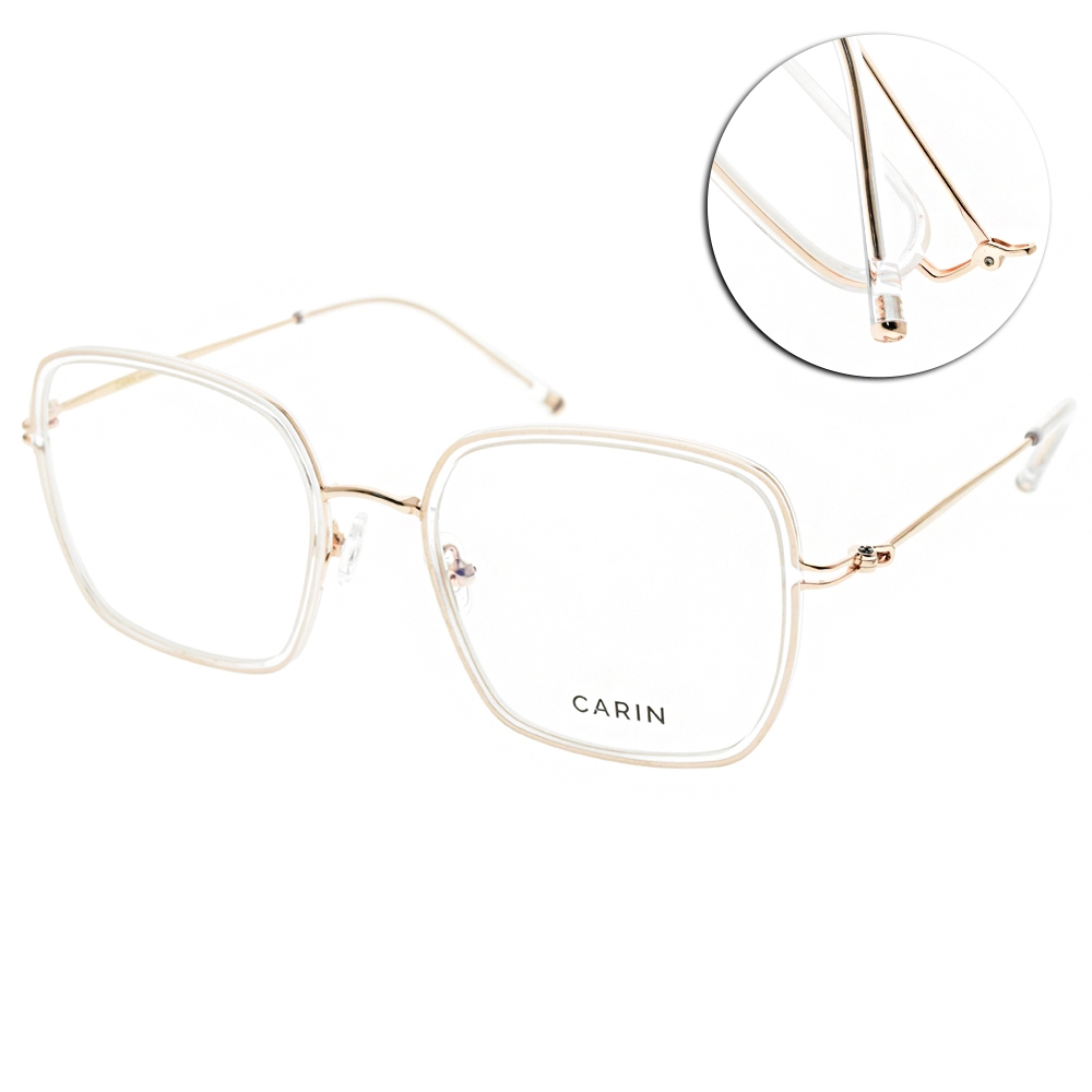 CARIN β鈦鏡框 光學眼鏡 NewJeans代言/透明-金#OLSEN S C3