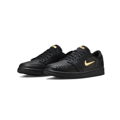 Nike Air Jordan 1 Low Method of Make 黑金 編織 金勾 女鞋 FN5032-007