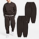 Nike 長褲 Lab Solo Swoosh 男款 棕 白 內刷毛 抽繩 拉鍊口袋 寬鬆 棉褲 褲子 DX1365-237 product thumbnail 1