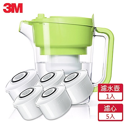 3M 即淨長效濾水壺WP3000-GR青蘋綠(1壺+5濾心)