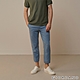 GIORDANO 男裝純棉中腰鬆緊九分牛仔褲 - 26 淺藍 product thumbnail 1