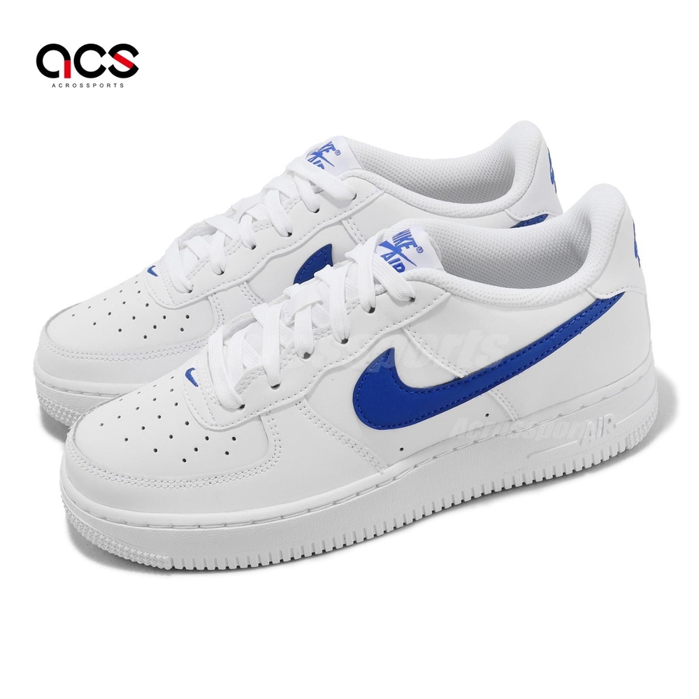 Nike 休閒鞋Air Force 1 GS 女鞋白藍皮革經典AF1 DV7762-103 | 休閒鞋