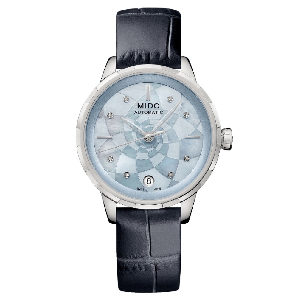 MIDO美度 官方授權 RAINFLOWER花雨系列 真鑽機械腕錶 母親節 禮物 34mm/ M0432071613100