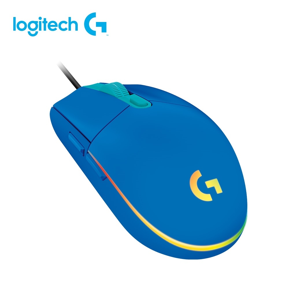羅技 logitech G G102 炫彩遊戲滑鼠-藍