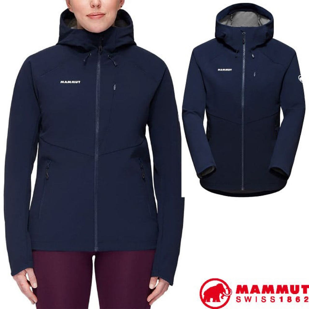 MAMMUT 長毛象 女 Ultimate Comfort 經典軟殼連帽外套.夾克_1011-01960-5118 海洋藍