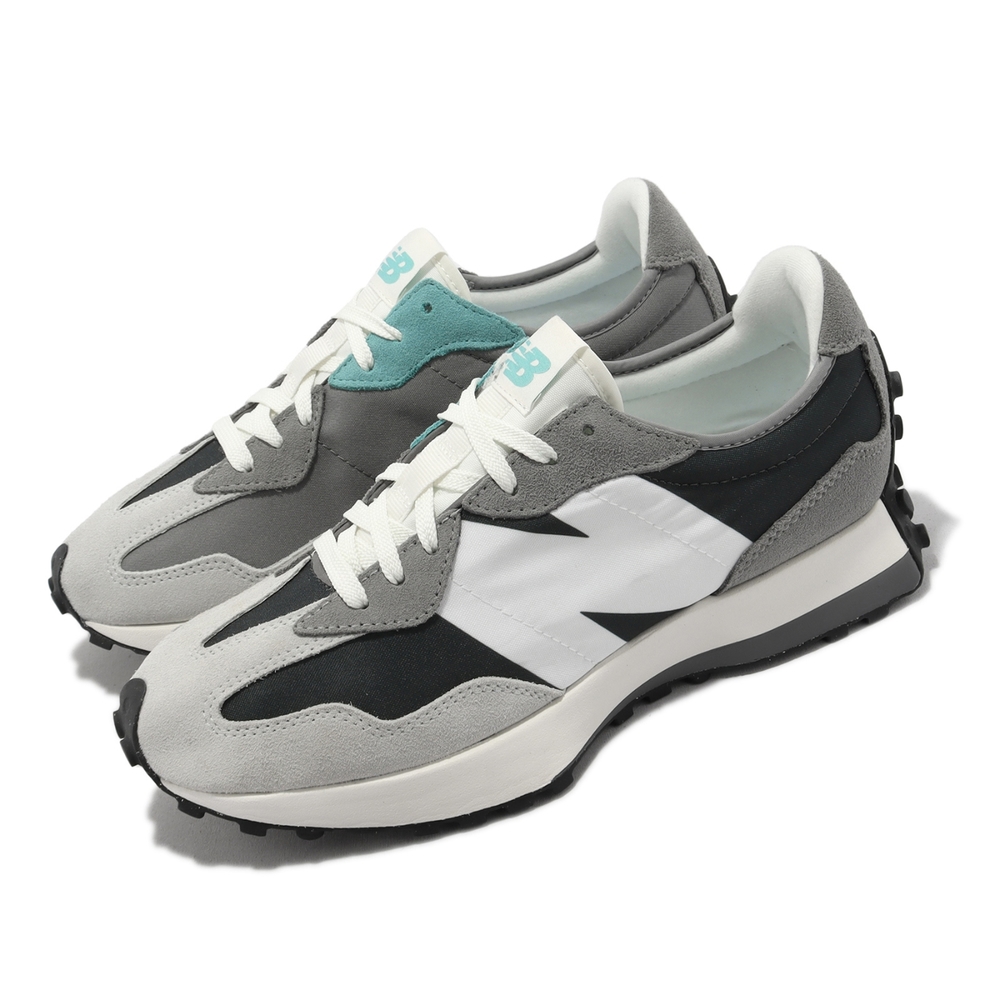 New Balance 休閒鞋 327 灰 黑 白 湖水綠 男鞋 女鞋 復古 麂皮 大N 情侶鞋 NB MS327OD-D