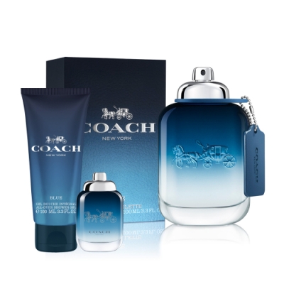 COACH時尚藍調淡香水100ml(贈隨機沐浴精100ml+小香*1)