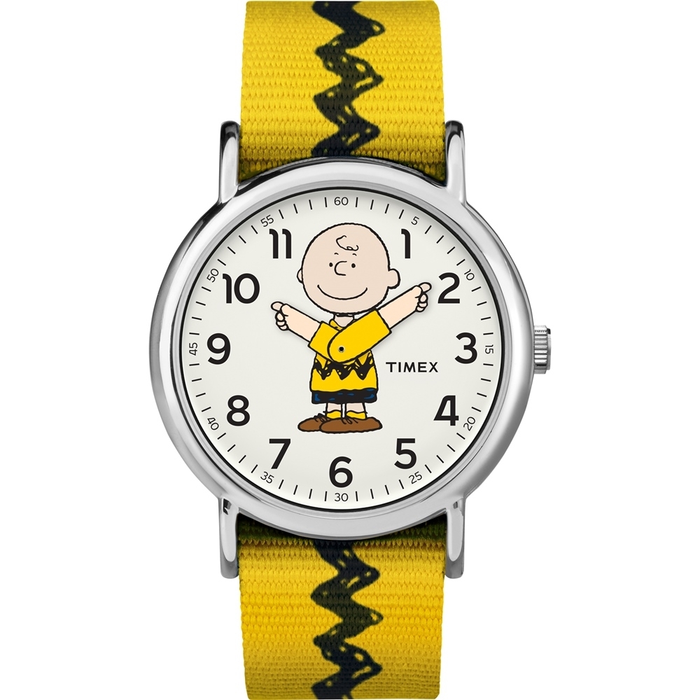 TIMEX 天美時 x SNOOPY 限量聯名系列查理款手錶 - 黃色 /38mm
