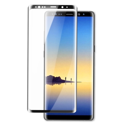 三星 Samsung Note8 曲面全膠玻璃鋼化膜手機9H保護貼 曲面黑 Note8保護貼