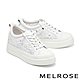 休閒鞋 MELROSE 日常美學蕾絲水鑽造型厚底休閒鞋－白 product thumbnail 1