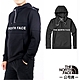 【The North Face】經典新款 半門襟_雙口袋快乾長袖連帽T.T恤_46HC-HP1 黑 product thumbnail 1