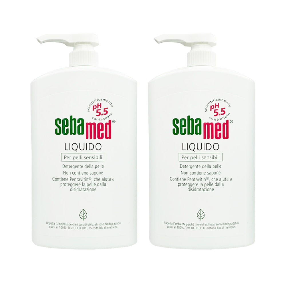 施巴 SEBAMED PH5.5潔膚露 1000ml #壓頭版 兩入組