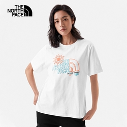 The North Face W S/S EARTH DAY GRAPHIC TEE - AP 女 短袖上衣-白色-NF0A7WETFN4