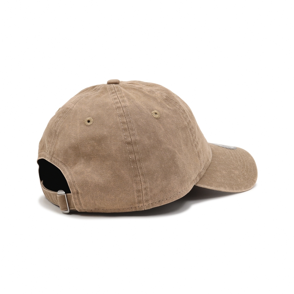 New Era 棒球帽MLB 卡其白刺繡酸洗洛杉磯道奇LAD 940帽型可調式帽圍 