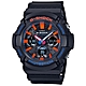 CASIO 卡西歐 G-SHOCK 雙顯手錶GAS-100CT-1A-黑x橘色/55.1mm product thumbnail 1