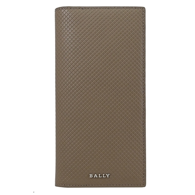 BALLY LALIROS 金屬LOGO壓紋牛皮對開式長夾(大象灰)