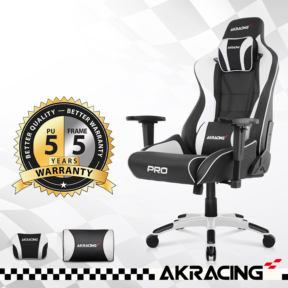 AKRACING超跑電競椅大師旗艦款-GT666 PRO X SERIES-白 W68*D65*H127~134 cm