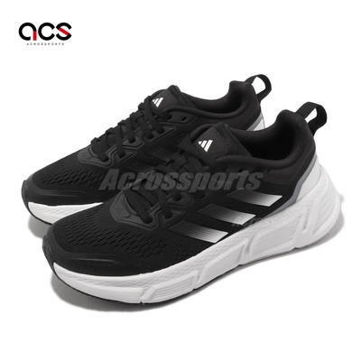 adidas 慢跑鞋 Questar 女鞋 黑 白 Bounce 緩震 運動鞋 愛迪達 GX7162