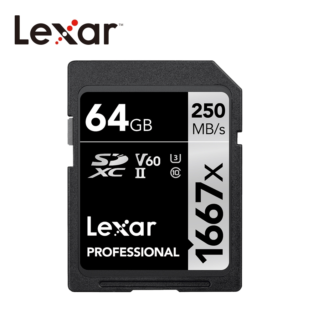 Lexar 1667x SDXC UHS-II 記憶卡 64G 公司貨